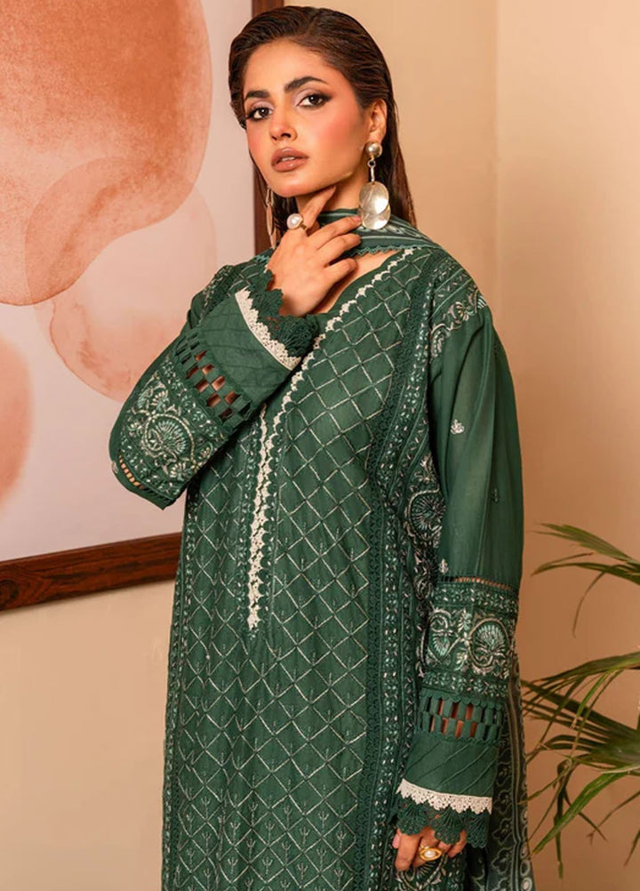 Meerak Pret Embroidered Cotton 3 Piece Suit Mayal