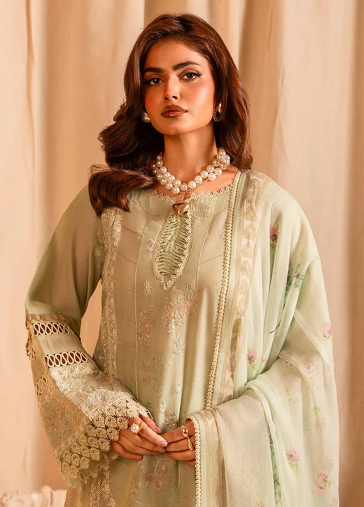 Meerak Pret Embroidered Cotton 3 Piece Suit Meadara