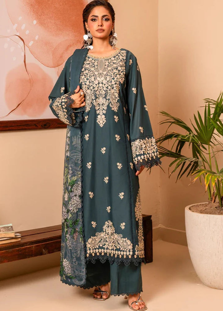 Meerak Pret Embroidered Cotton 3 Piece Suit Parisa