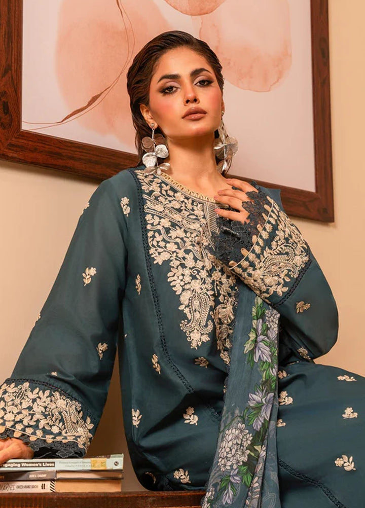 Meerak Pret Embroidered Cotton 3 Piece Suit Parisa