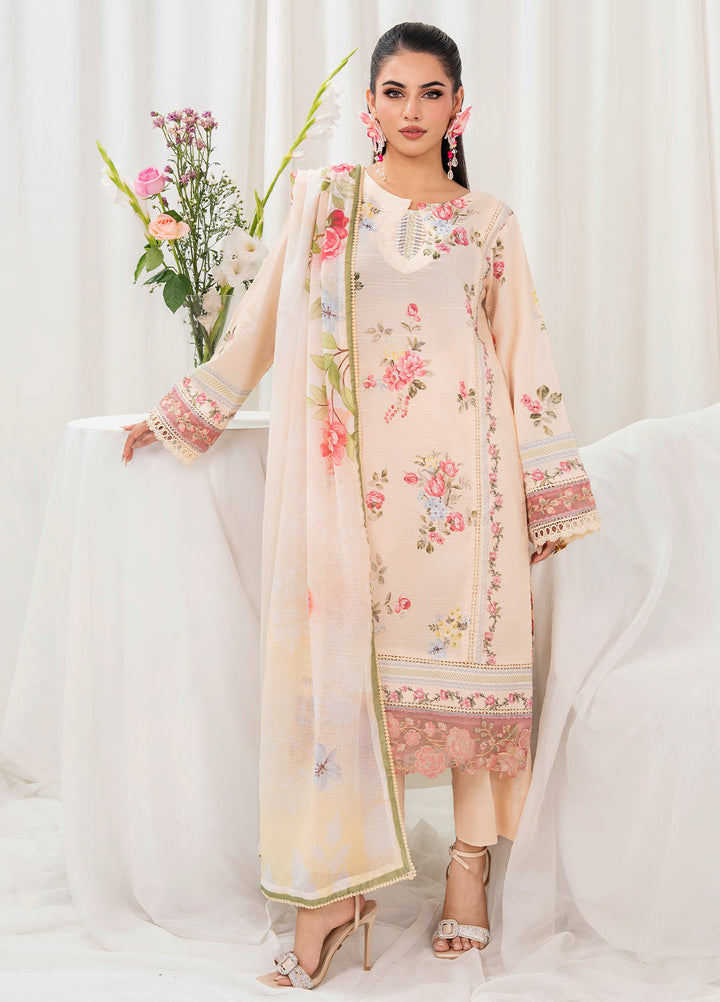Meerak Pret Embroidered Lawn 3 Piece Suit Coraline