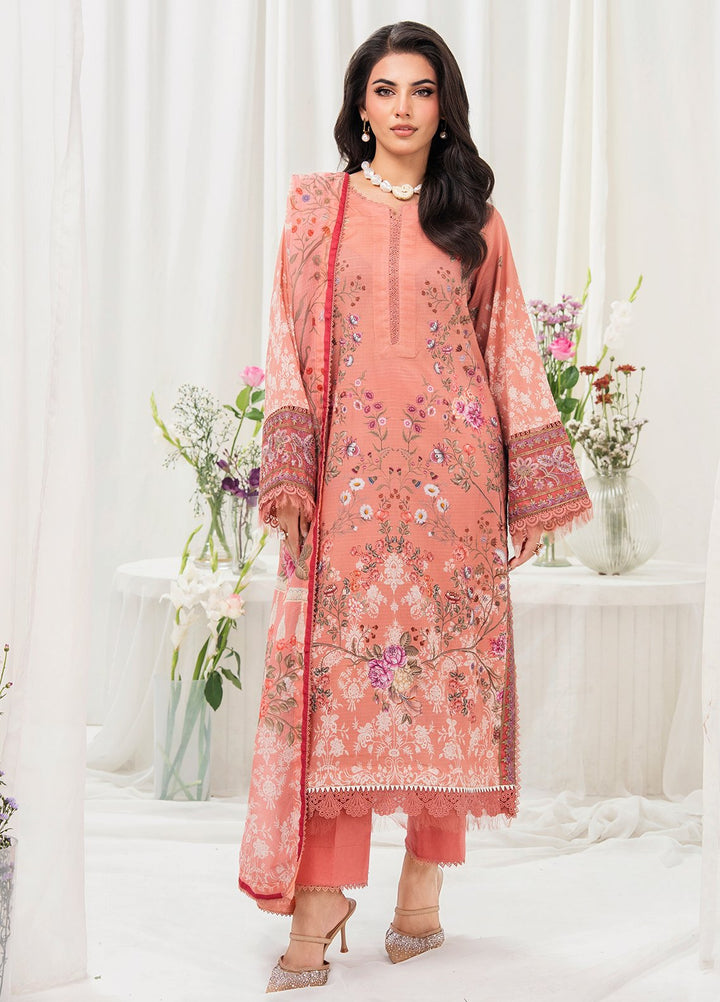 Meerak Pret Embroidered Lawn 3 Piece Suit Eva