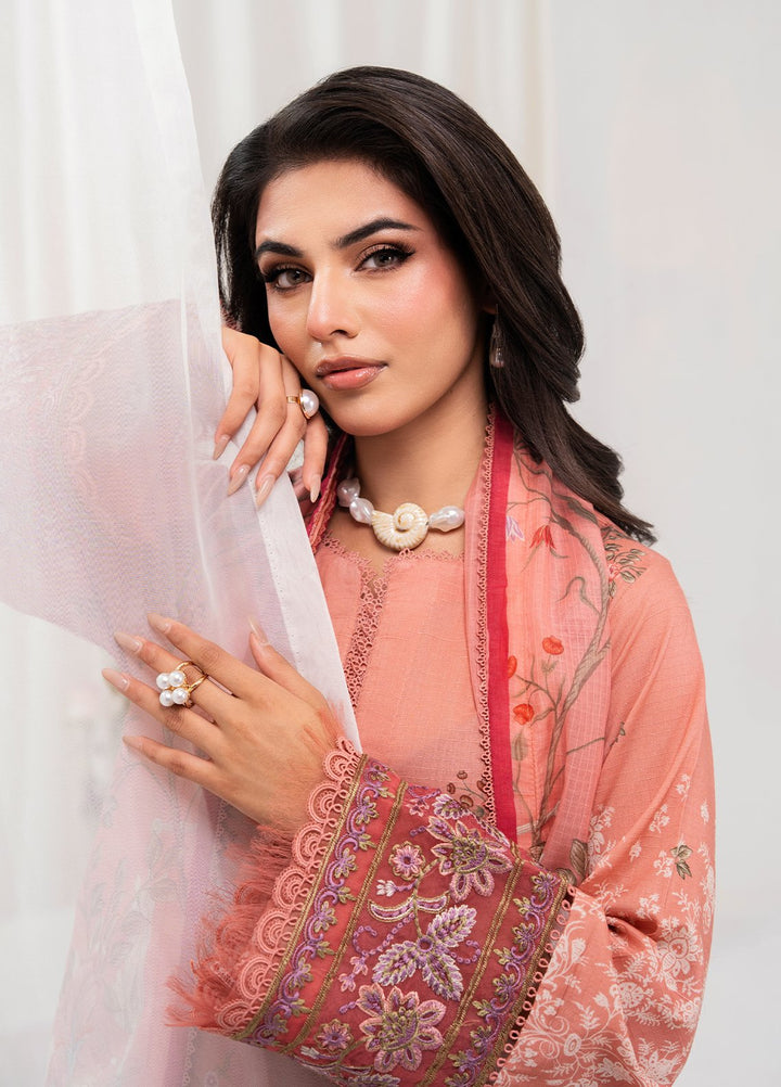 Meerak Pret Embroidered Lawn 3 Piece Suit Eva