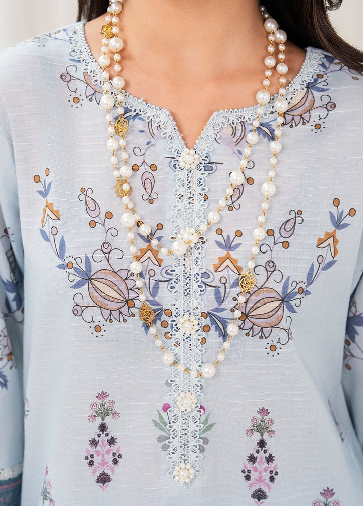 Meerak Pret Embroidered Lawn 3 Piece Suit Frostelle