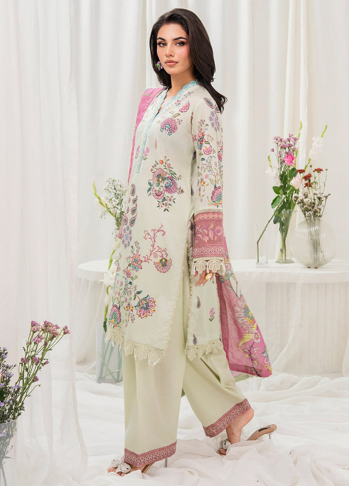 Meerak Pret Embroidered Lawn 3 Piece Suit Gardian