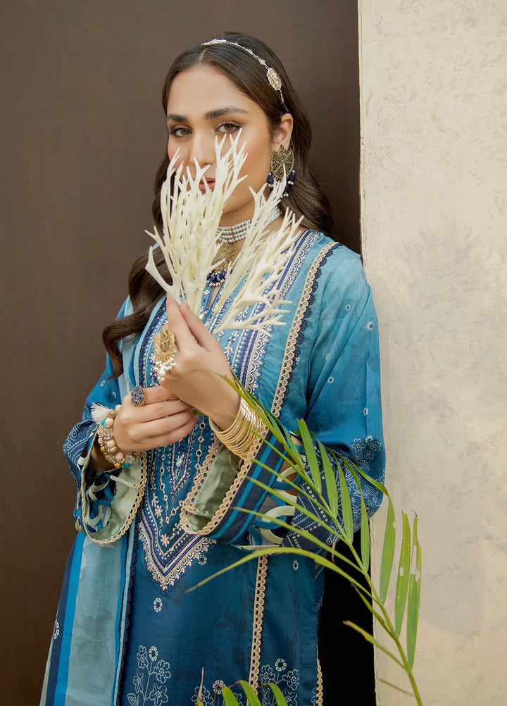 Meerak Pret Embroidered Lawn 3 Piece Suit Jahanara