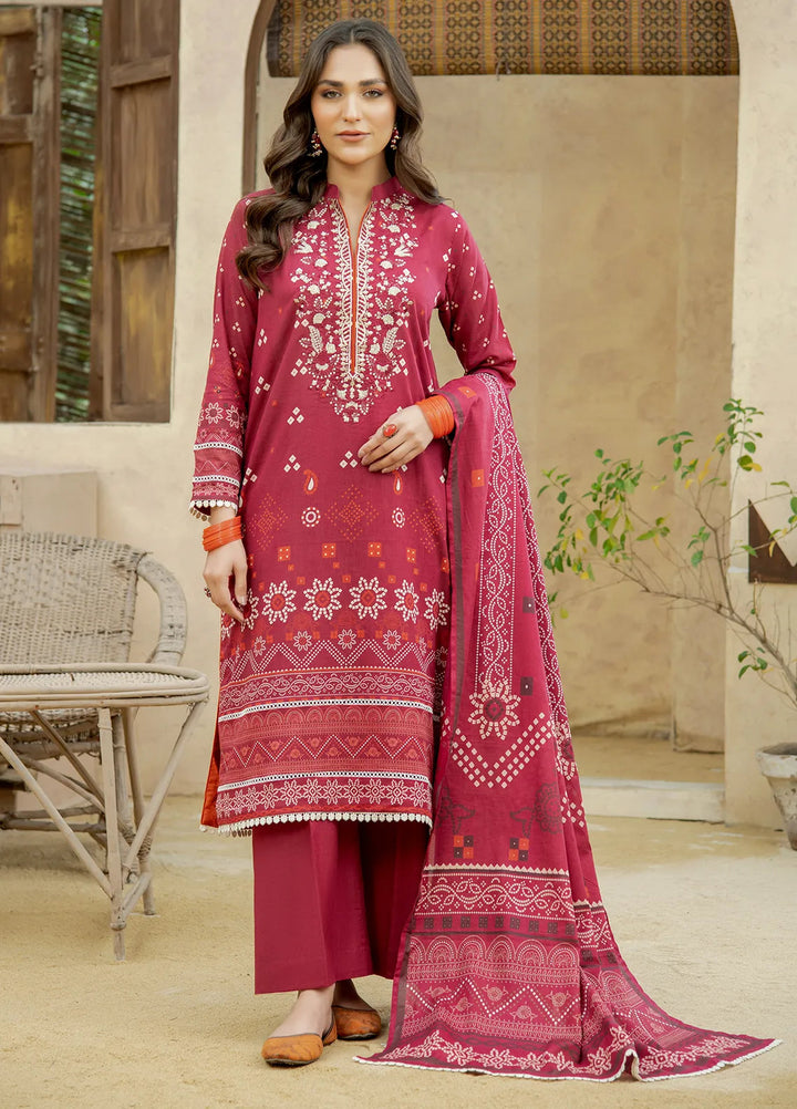 Meerak Pret Embroidered Lawn 3 Piece Suit Jugni