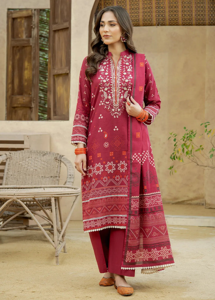 Meerak Pret Embroidered Lawn 3 Piece Suit Jugni