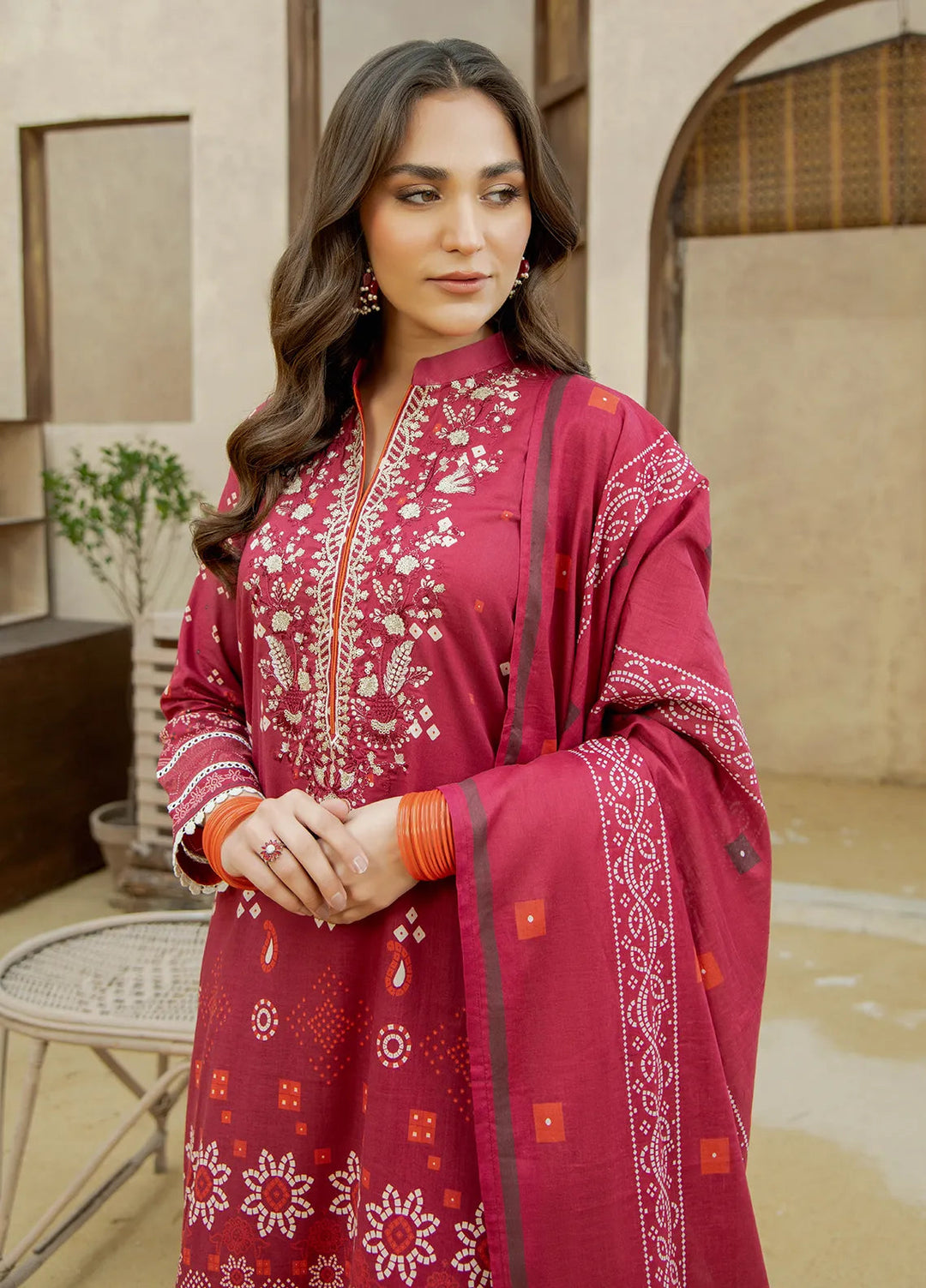 Meerak Pret Embroidered Lawn 3 Piece Suit Jugni