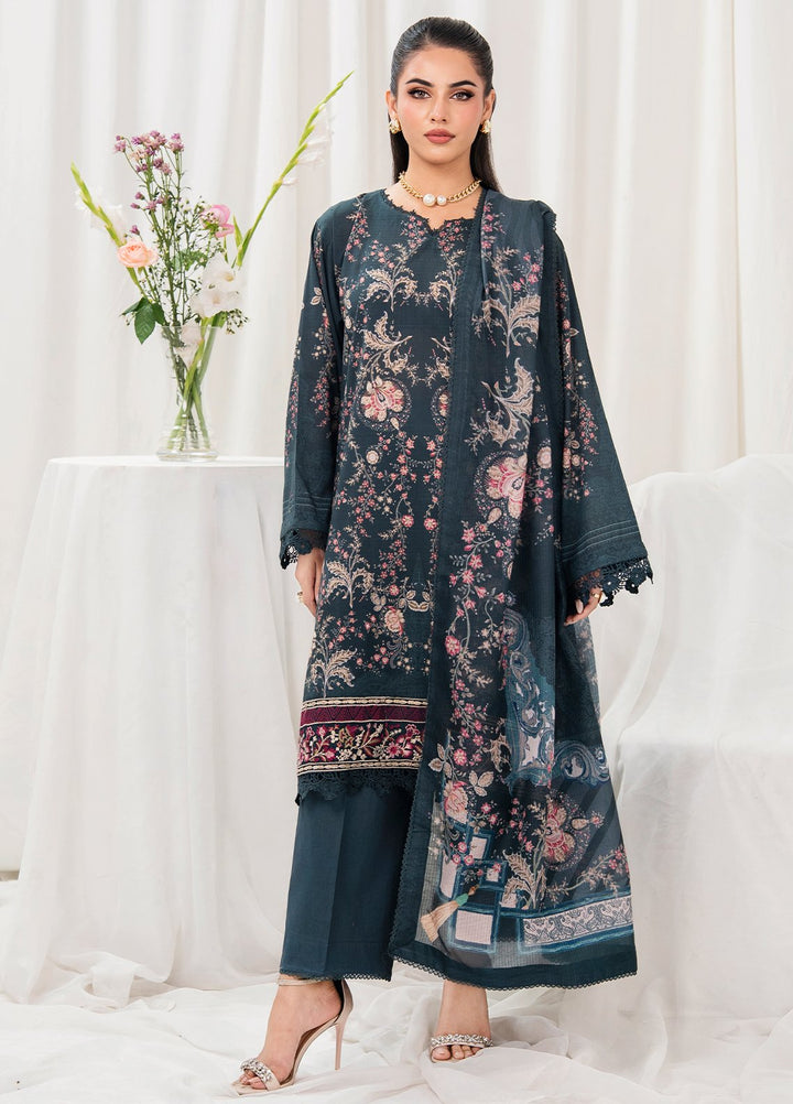 Meerak Pret Embroidered Lawn 3 Piece Suit Lamis