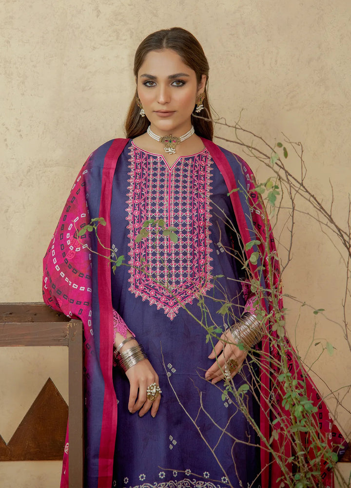 Meerak Pret Embroidered Lawn 3 Piece Suit Roshanara