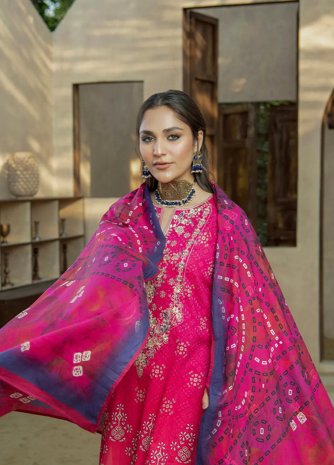 Meerak Pret Embroidered Lawn 3 Piece Suit Zaib