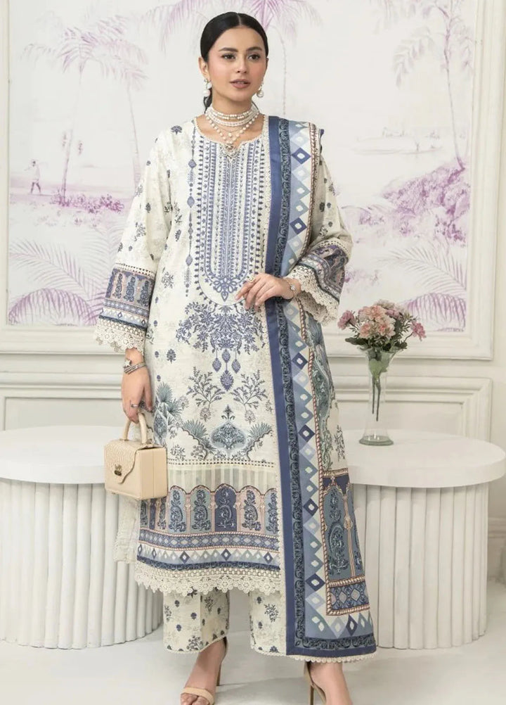 Meerak Pret Printed Khaddar 3 Piece Suit Zenith