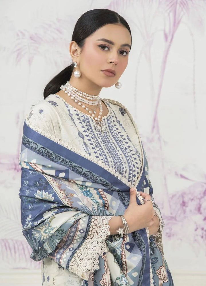 Meerak Pret Printed Khaddar 3 Piece Suit Zenith