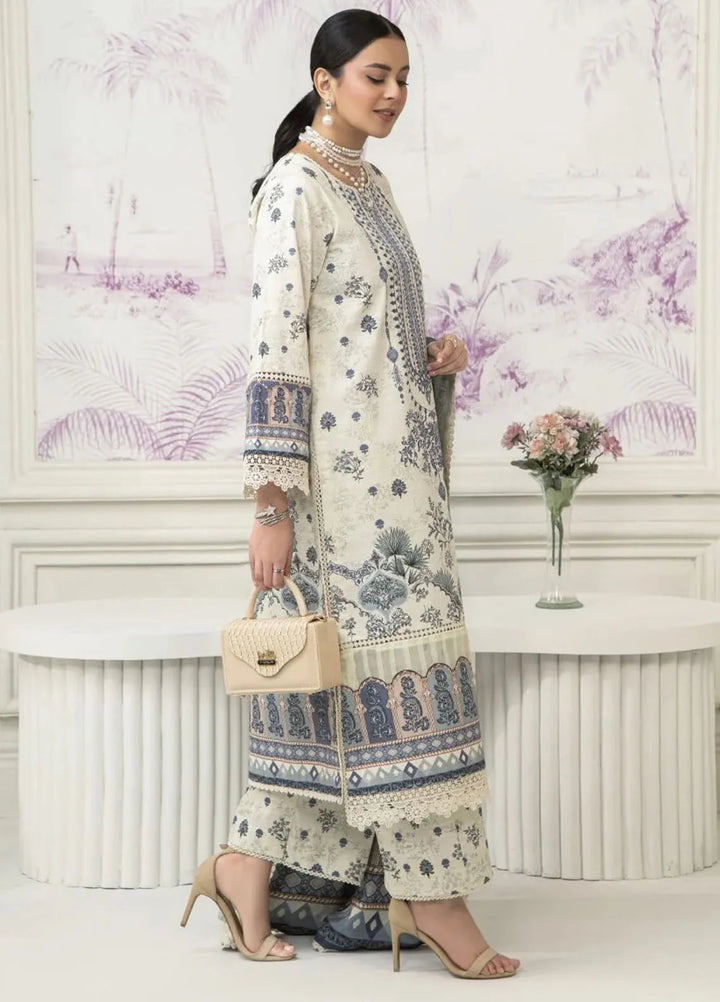 Meerak Pret Printed Khaddar 3 Piece Suit Zenith