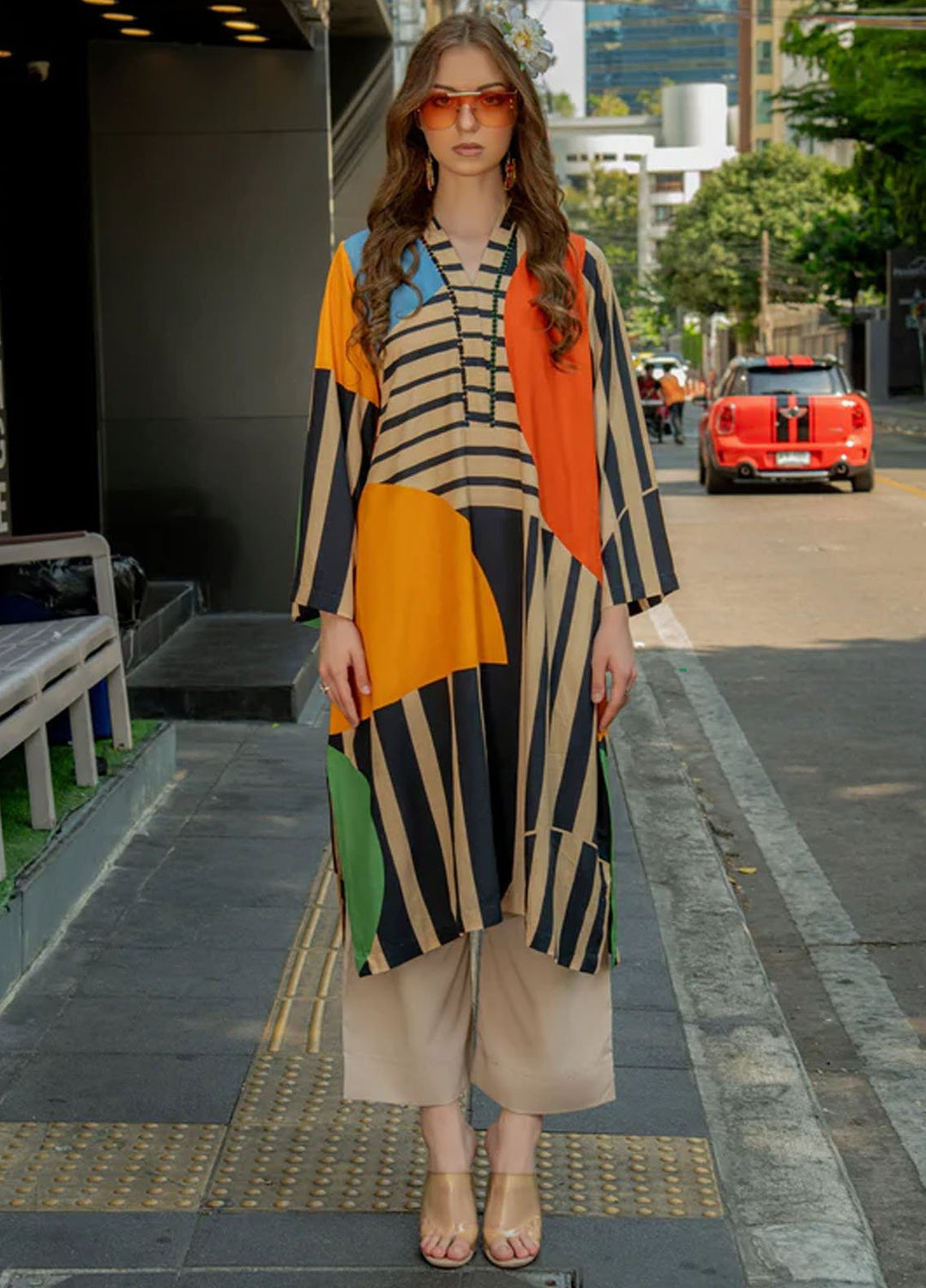 Meerak Pret Printed Lawn 1 Piece Suit D-10