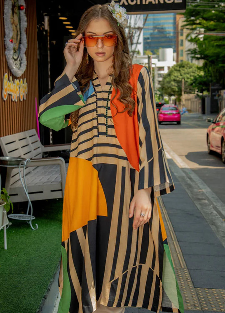 Meerak Pret Printed Lawn 1 Piece Suit D-10