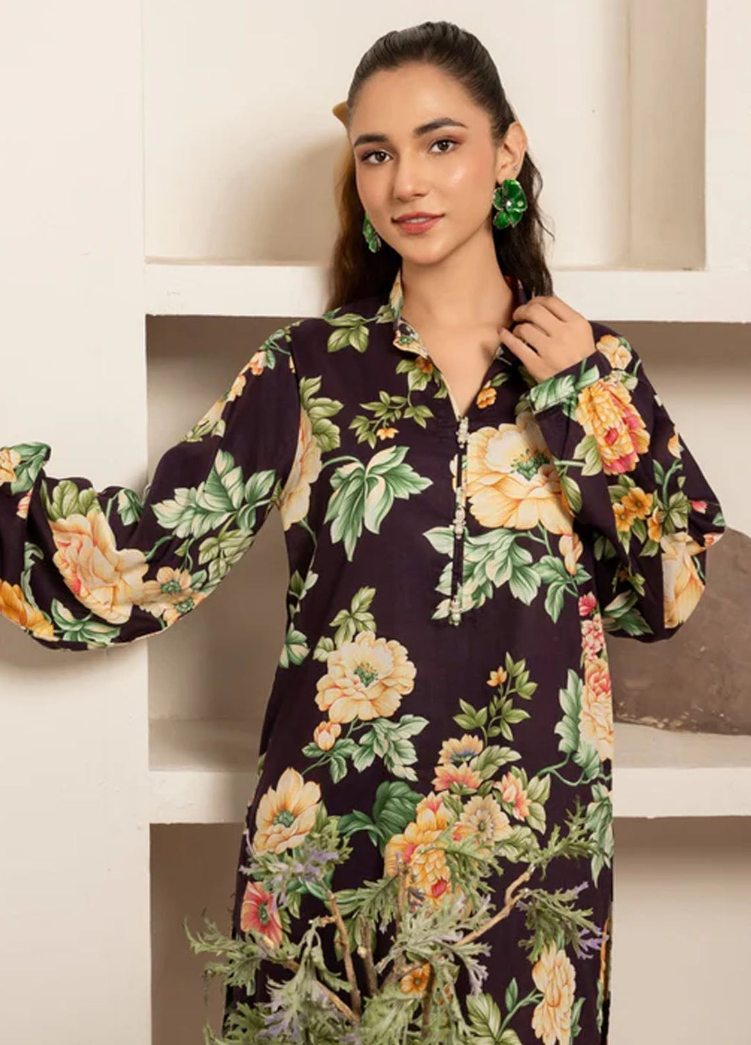 Meerak Pret Printed Lawn 2 Piece Suit GF-23