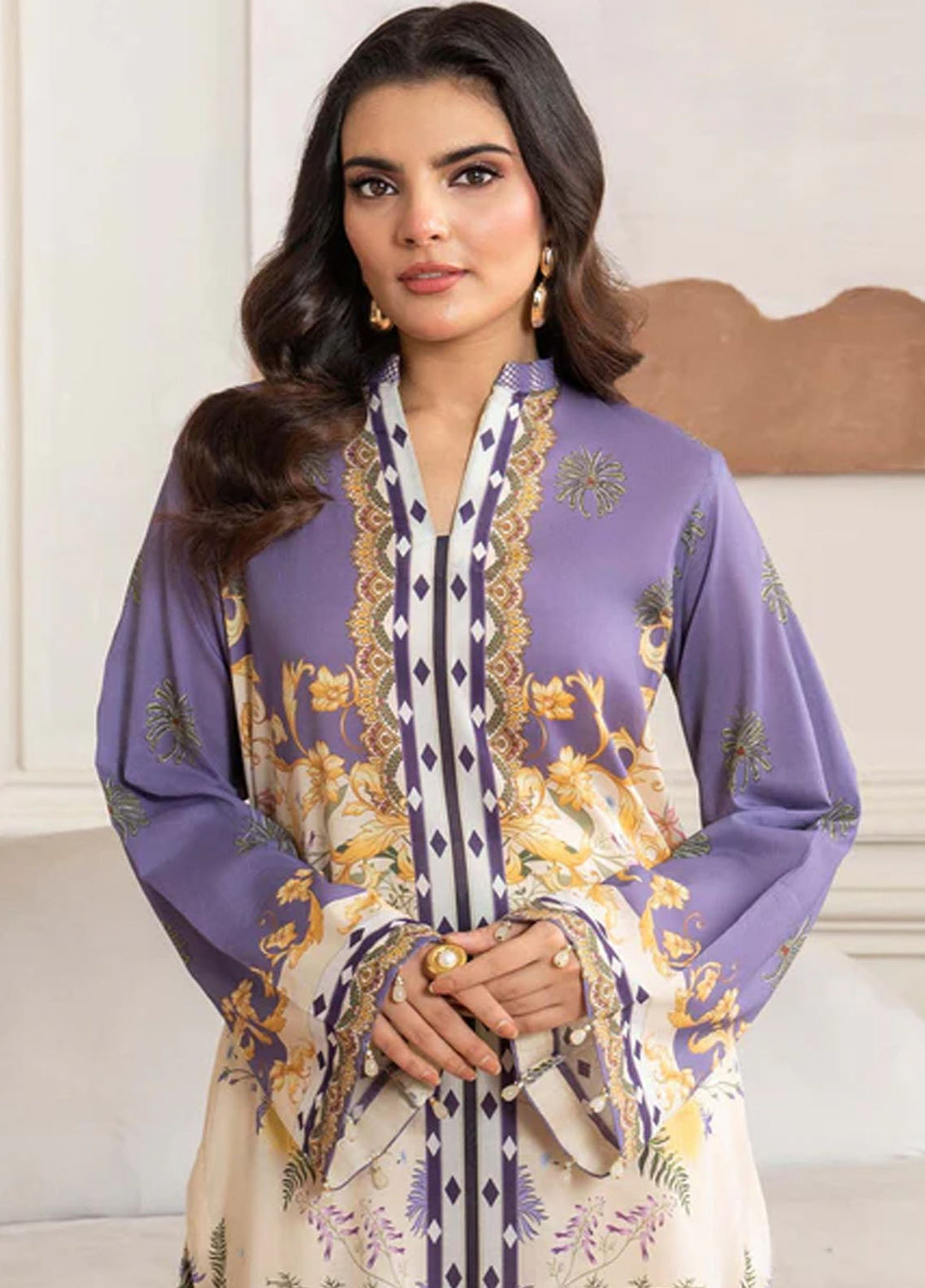 Meerak Pret Printed Lawn 2 Piece Suit Iris