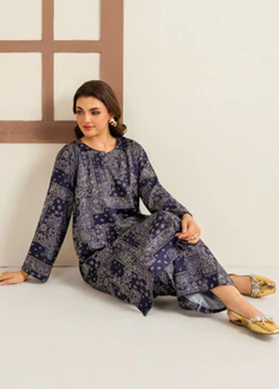 Meerak Pret Printed Silk 2 Piece Suit Cleo