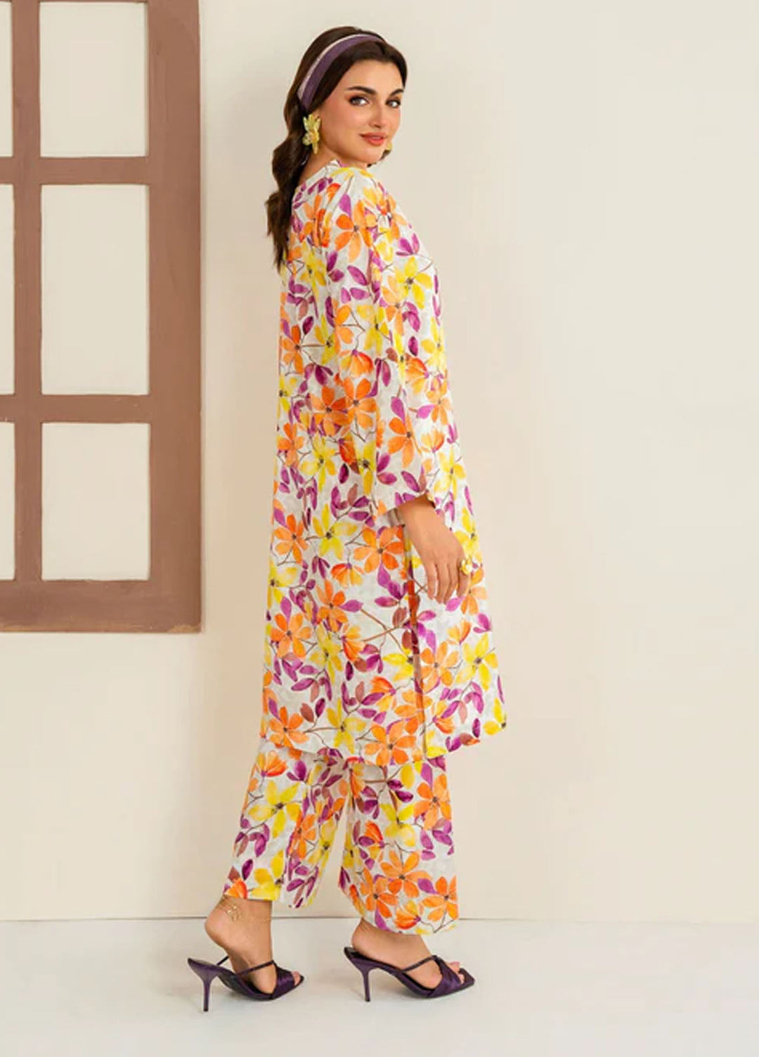 Meerak Pret Printed Silk 2 Piece Suit Ismara