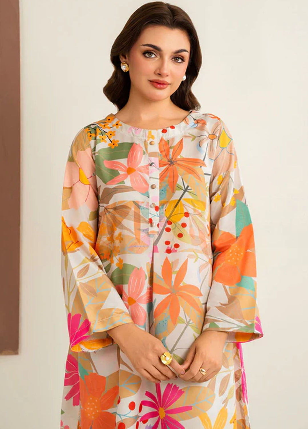 Meerak Pret Printed Silk 2 Piece Suit Salvera