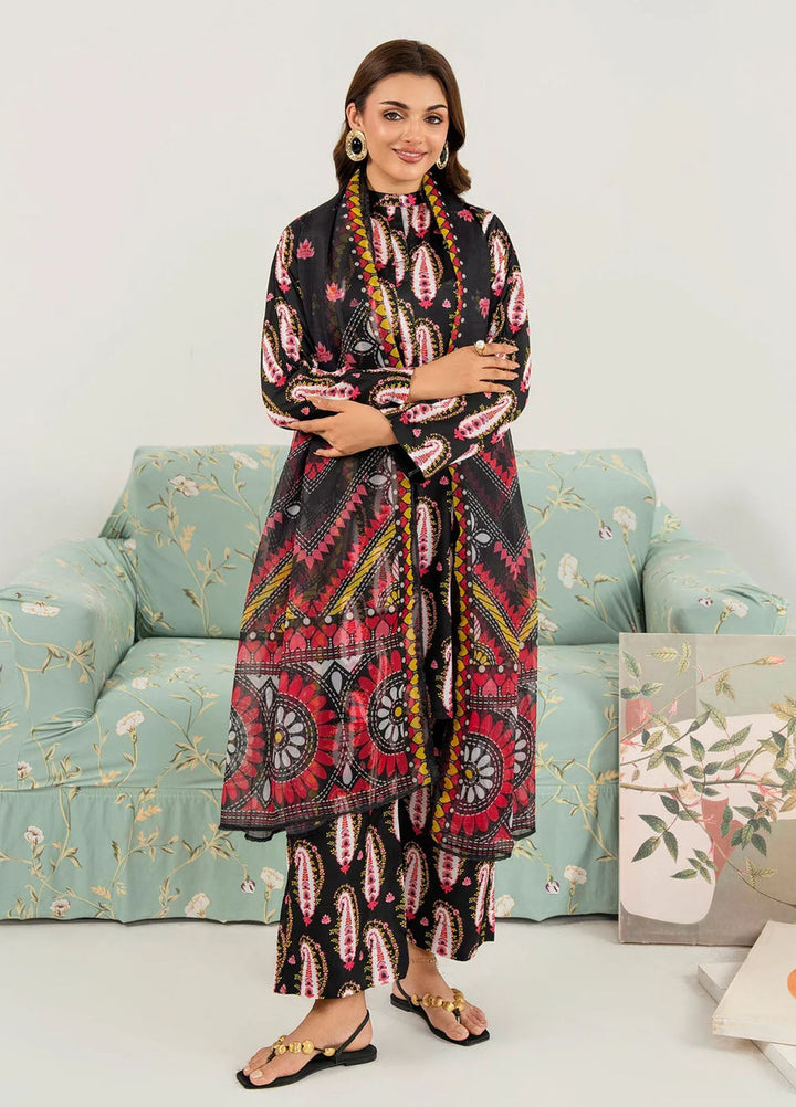 Meerak Pret Printed Silk 3 Piece Suit Alverra