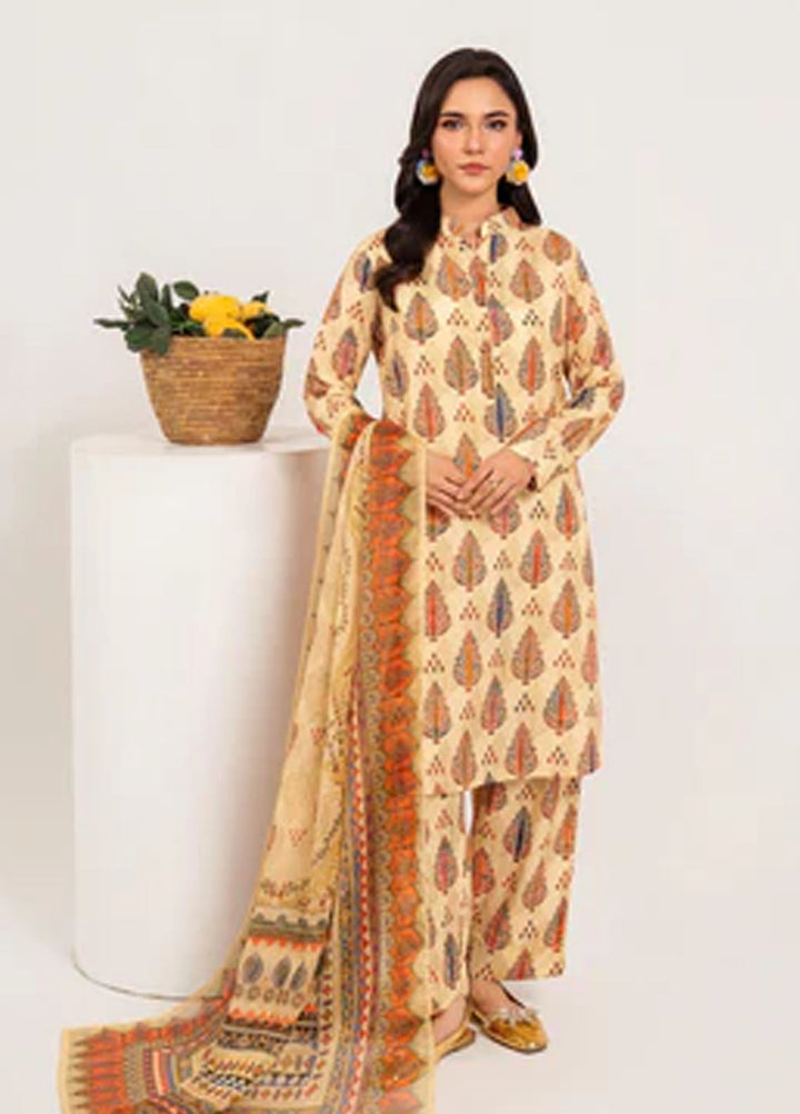 Meerak Pret Printed Silk 3 Piece Suit Brisora
