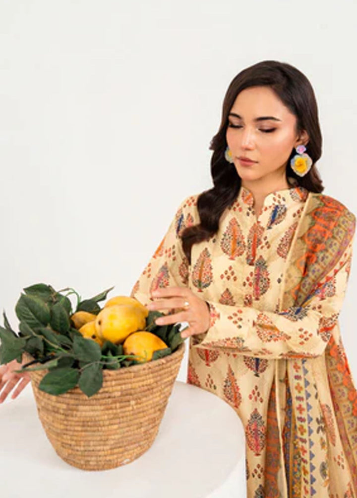 Meerak Pret Printed Silk 3 Piece Suit Brisora