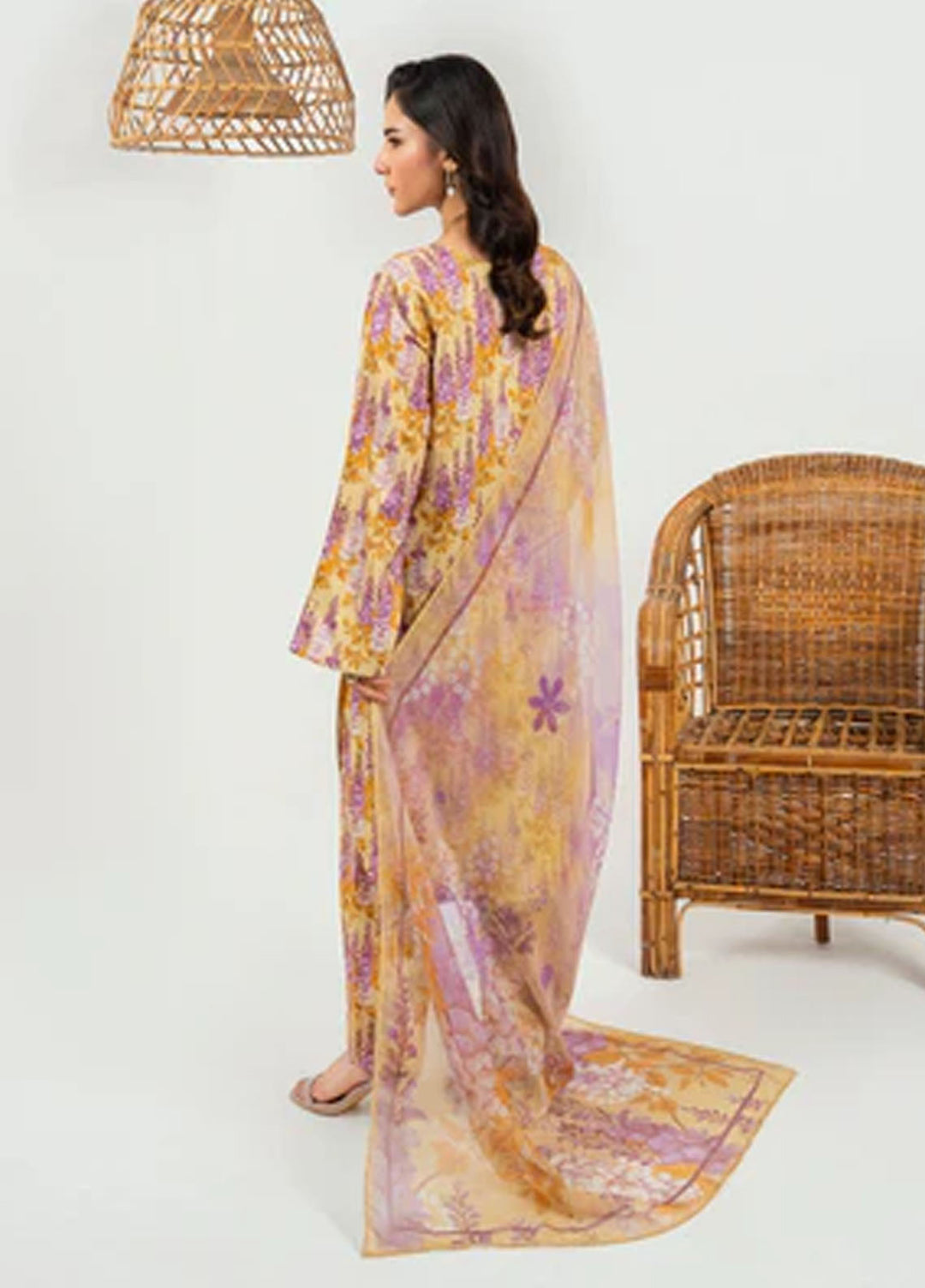 Meerak Pret Printed Silk 3 Piece Suit Celmira