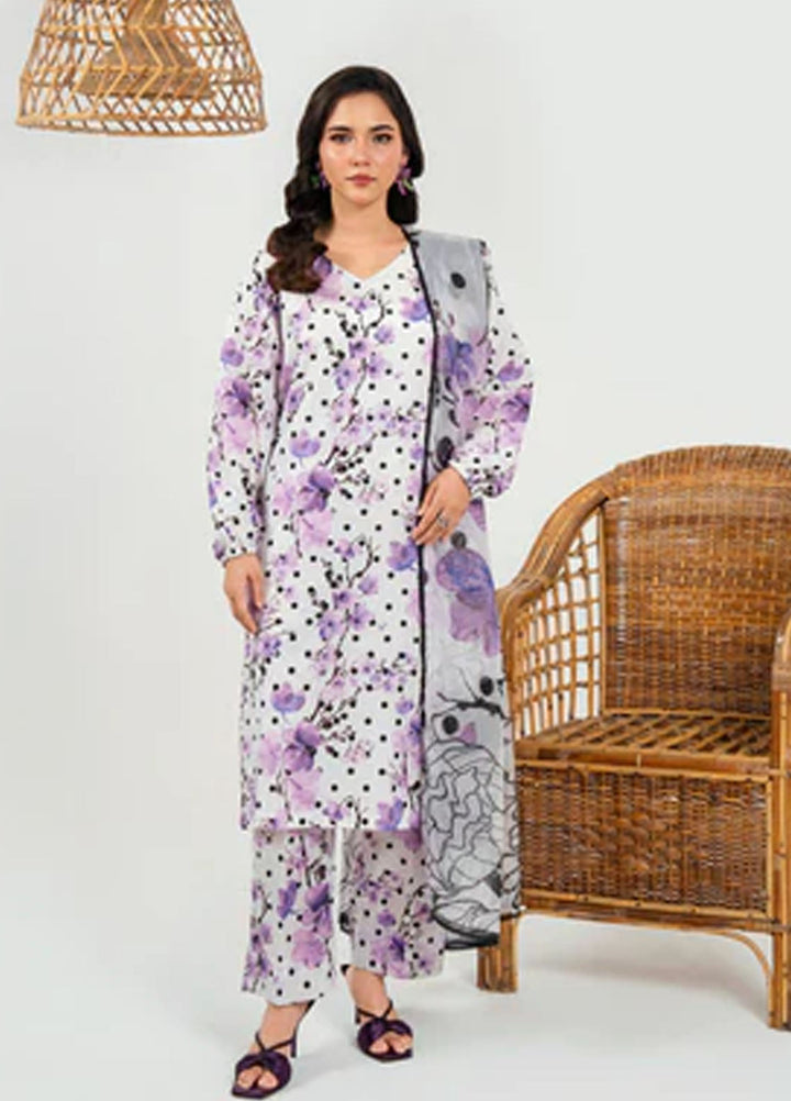 Meerak Pret Printed Silk 3 Piece Suit Purvessa