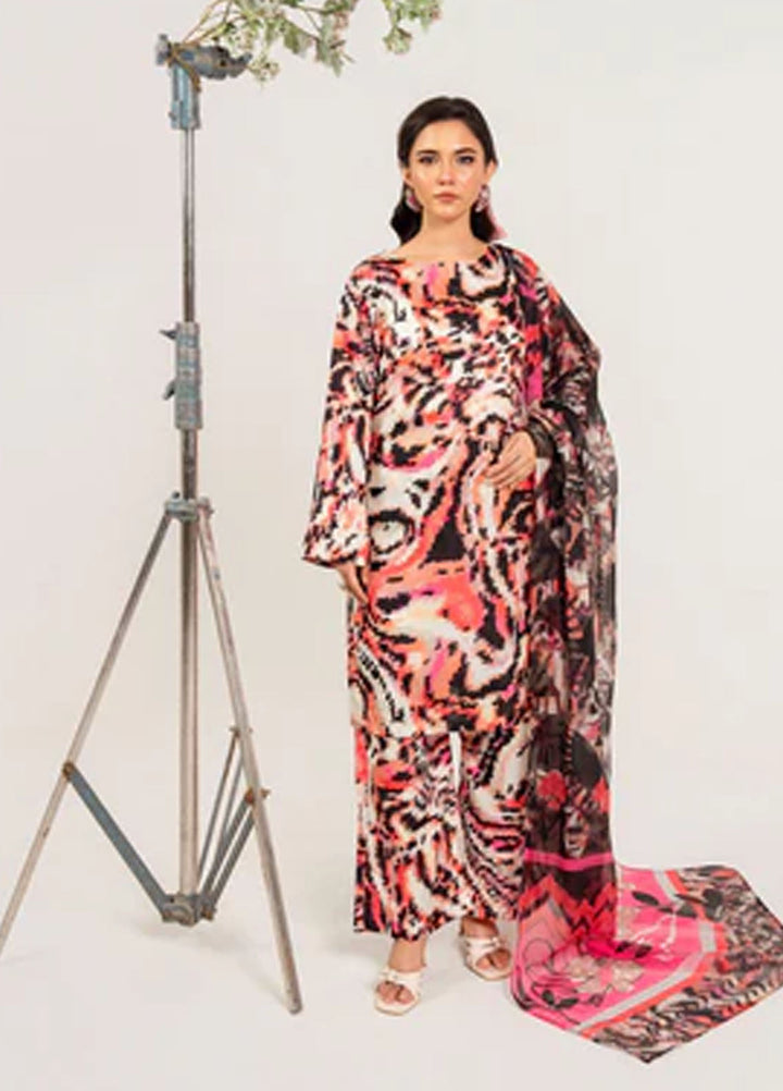 Meerak Pret Printed Silk 3 Piece Suit Ravleenah