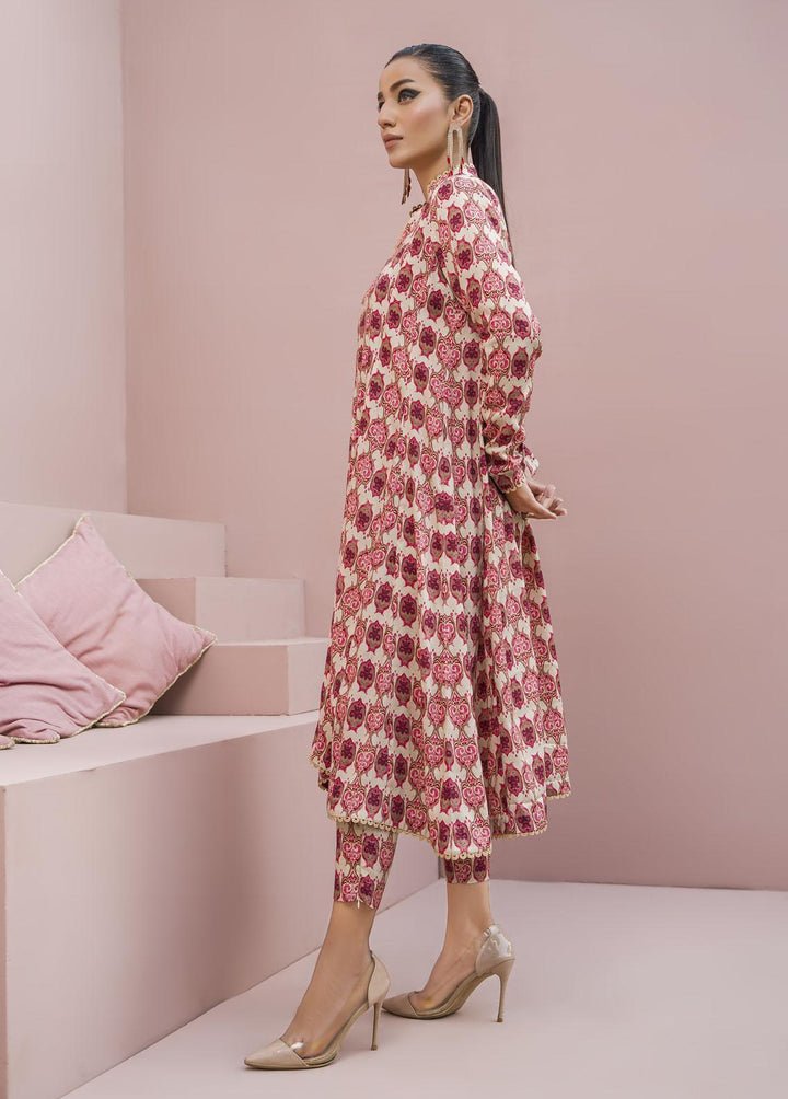 Meerak Pret Printed Raw Silk 2 Piece Suit Blossom