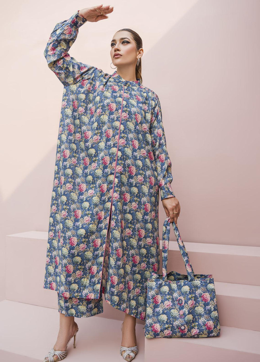 Meerak Pret Printed Raw Silk 2 Piece Suit Gemmy