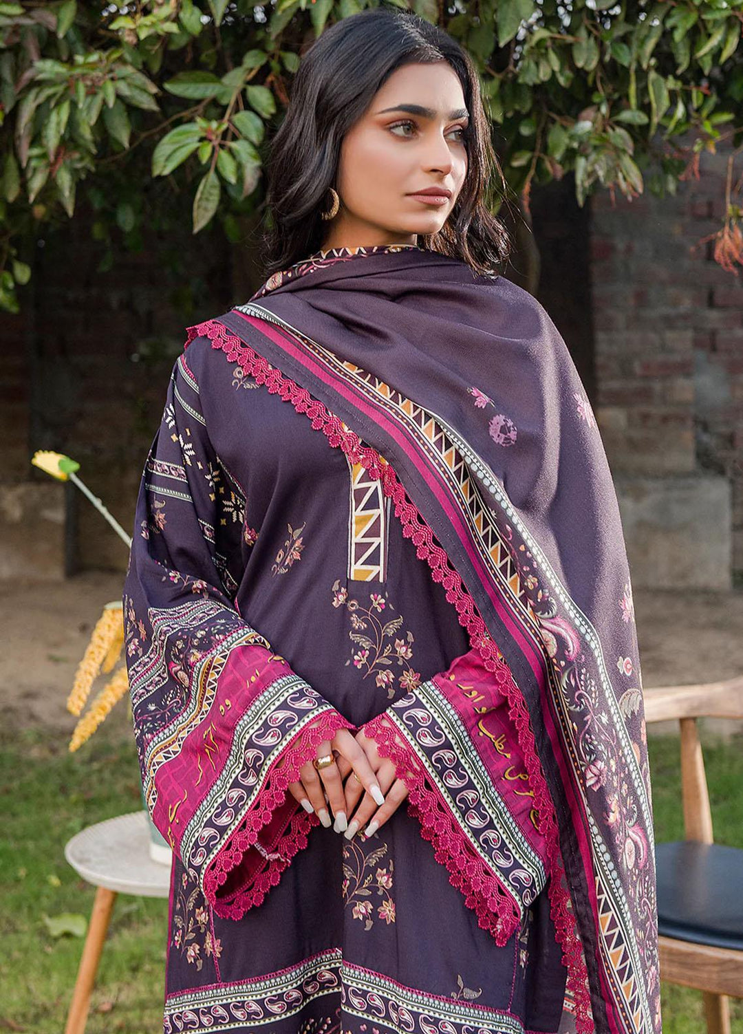 Meerak Printed Linen Suits Unstitched 3 Piece MRK24RZ Arz - Formal Collection