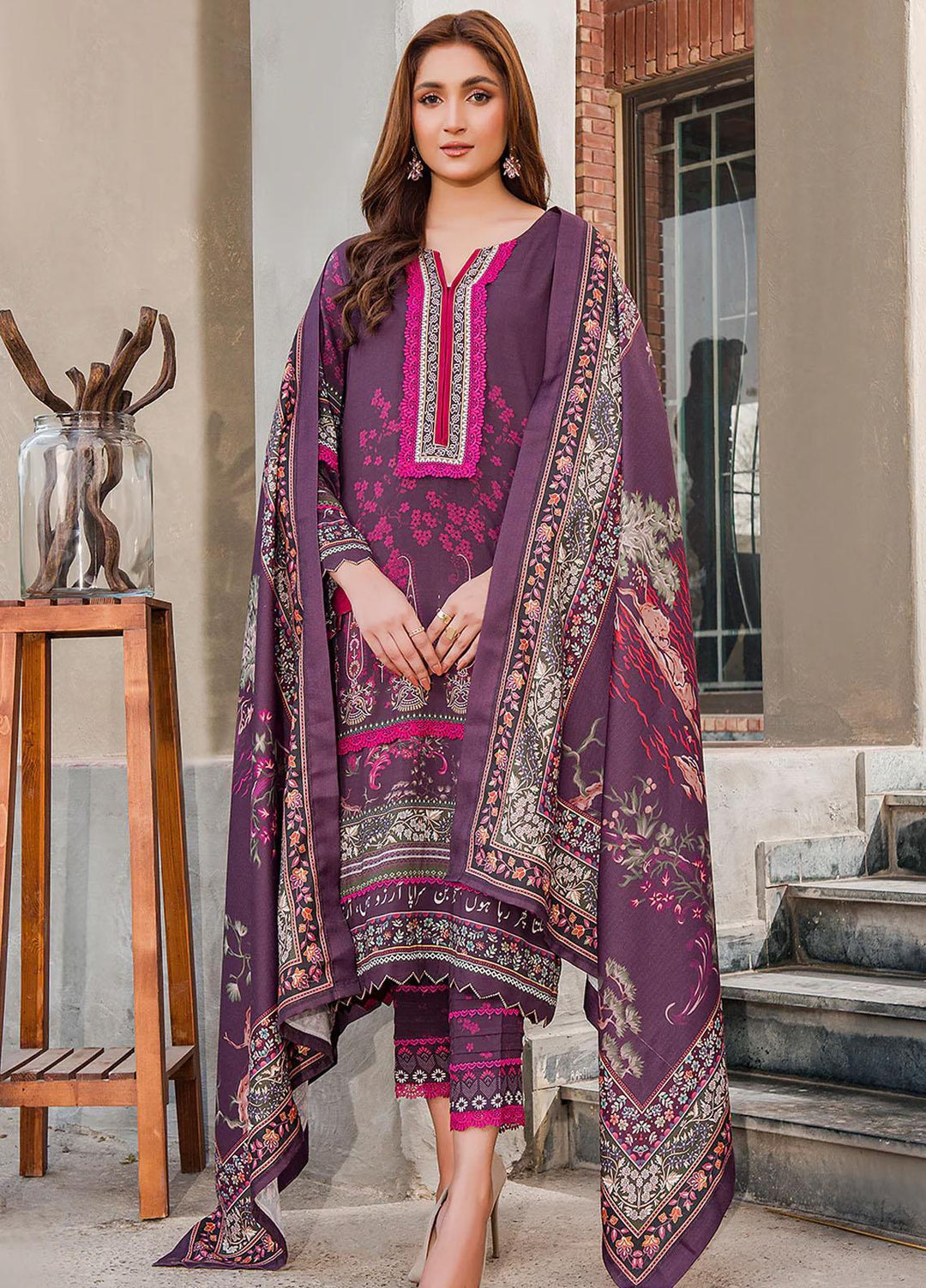 Meerak Printed Linen Suits Unstitched 3 Piece MRK24RZ Arzu - Formal Collection