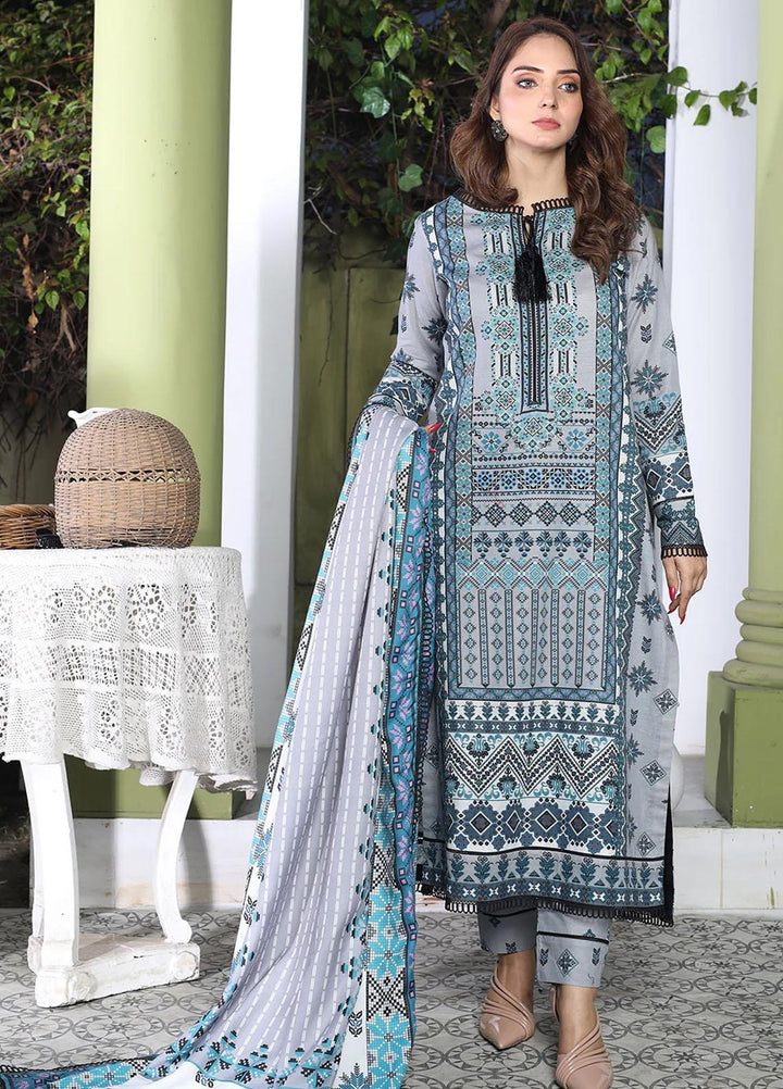 Meerak Printed Khaddar Suits Unstitched 3 Piece MRK24RZ Aster - Formal Collection