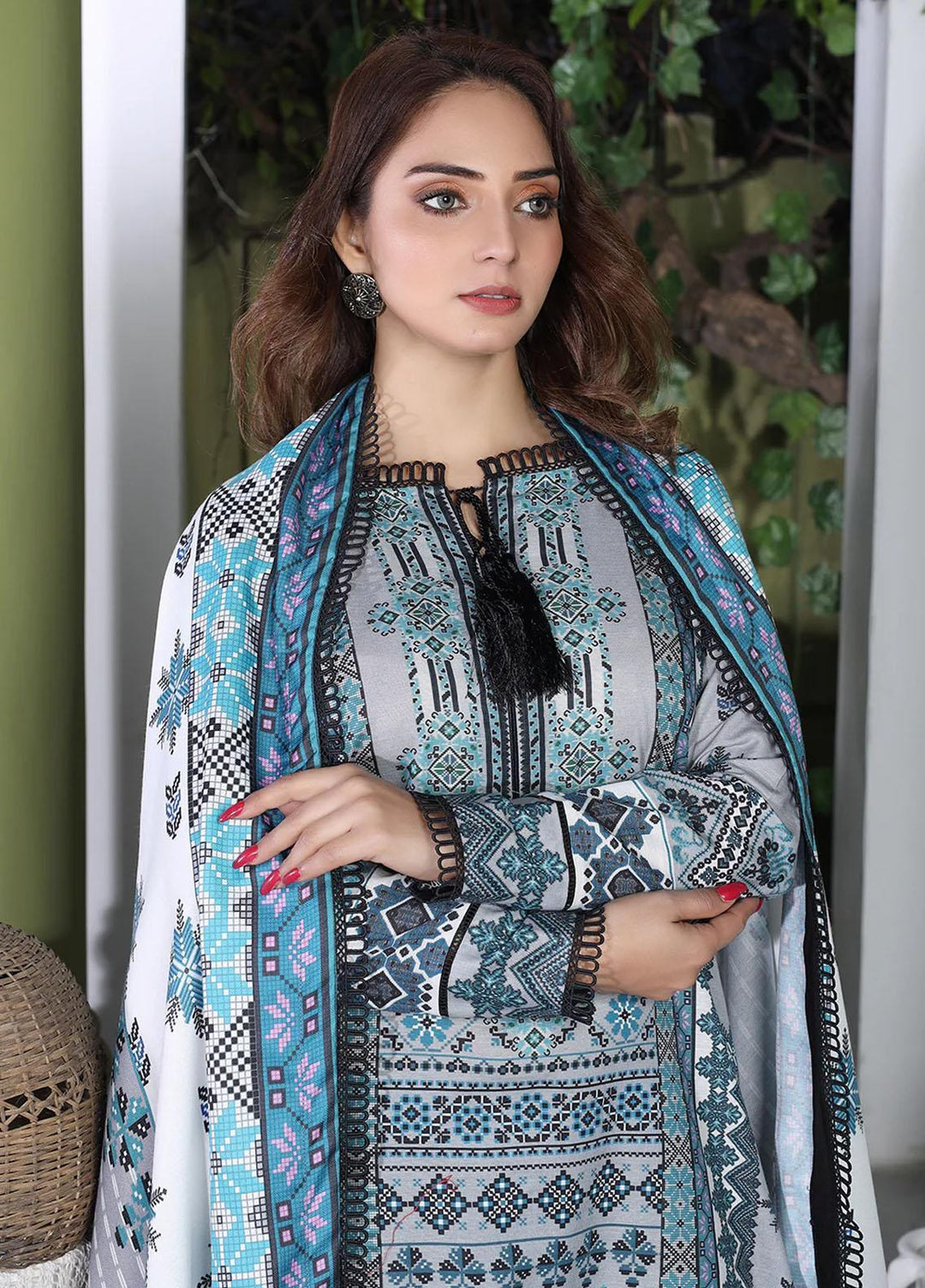 Meerak Printed Khaddar Suits Unstitched 3 Piece MRK24RZ Aster - Formal Collection