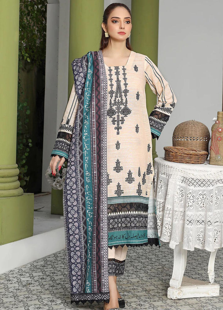 Meerak Printed Linen Suits Unstitched 3 Piece MRK24RZ Dilaab - Formal Collection