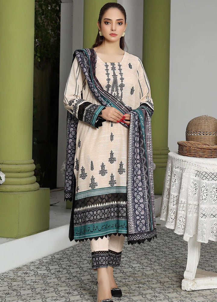 Meerak Printed Linen Suits Unstitched 3 Piece MRK24RZ Dilaab - Formal Collection
