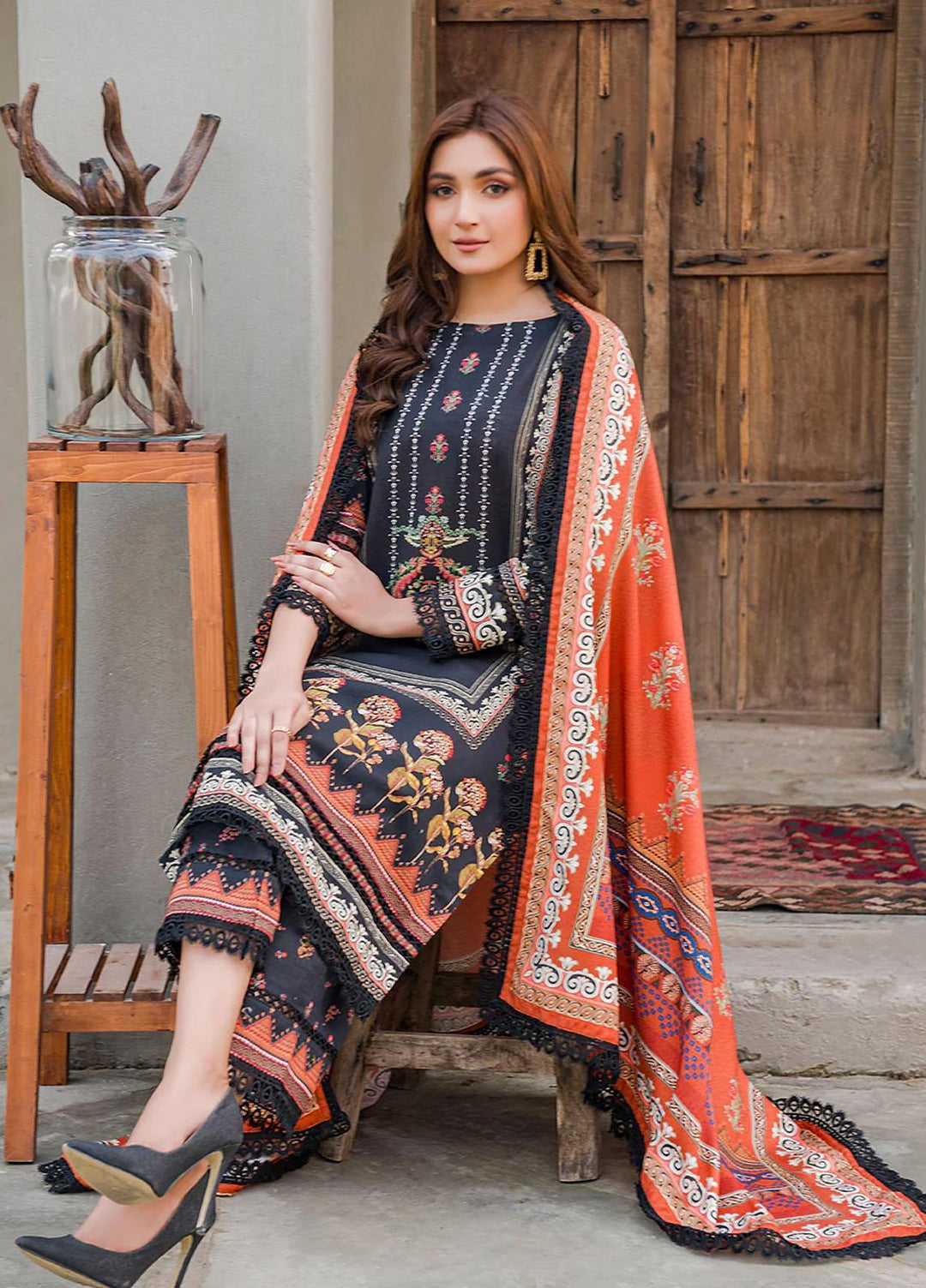 Meerak Printed Khaddar Suits Unstitched 3 Piece MRK24RZ Nafeesa - Formal Collection