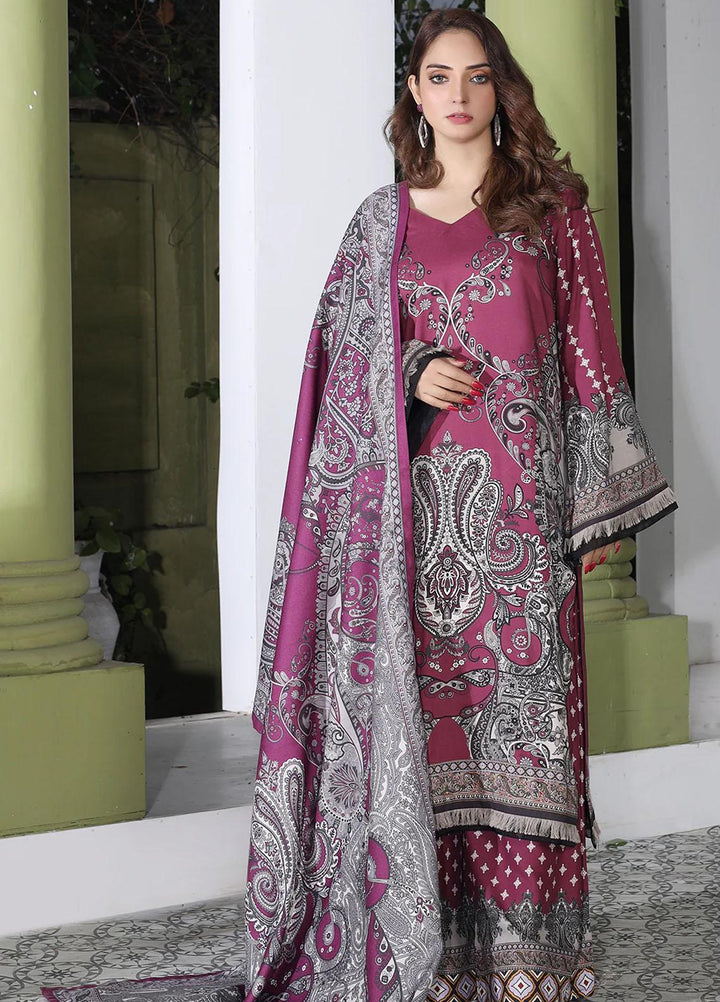 Meerak Printed Khaddar Suits Unstitched 3 Piece MRK24RZ Noor - Formal Collection