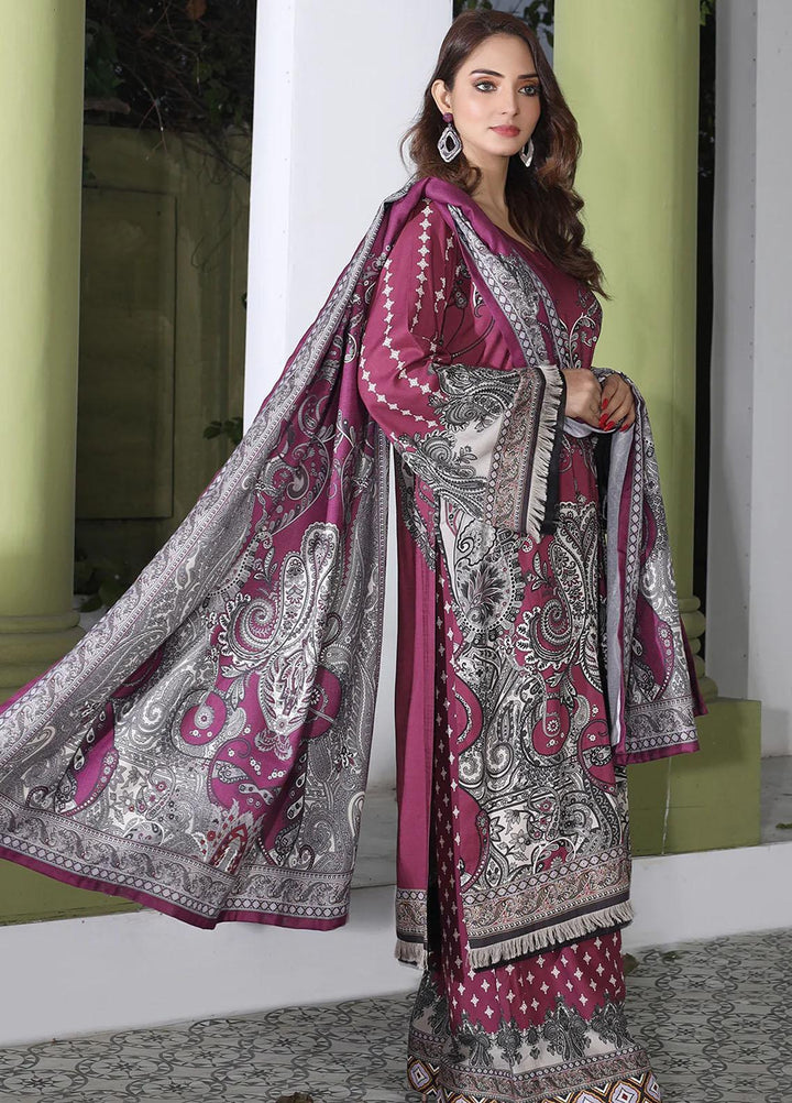Meerak Printed Khaddar Suits Unstitched 3 Piece MRK24RZ Noor - Formal Collection