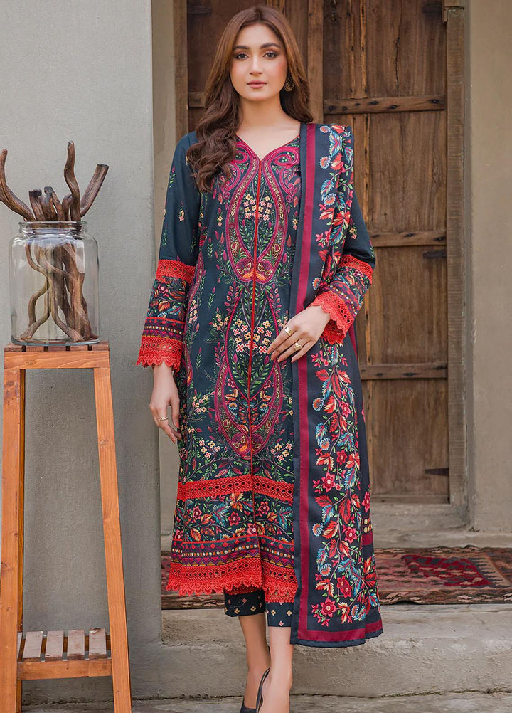 Meerak Printed Khaddar Suits Unstitched 3 Piece MRK24RZ Roha - Formal Collection