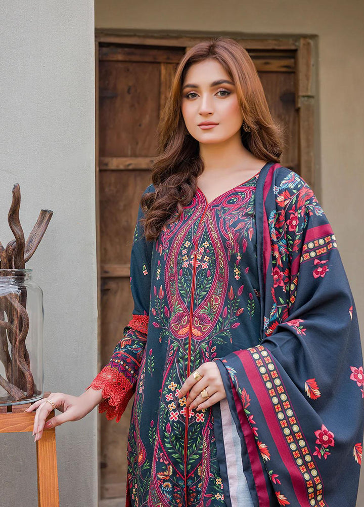 Meerak Printed Khaddar Suits Unstitched 3 Piece MRK24RZ Roha - Formal Collection