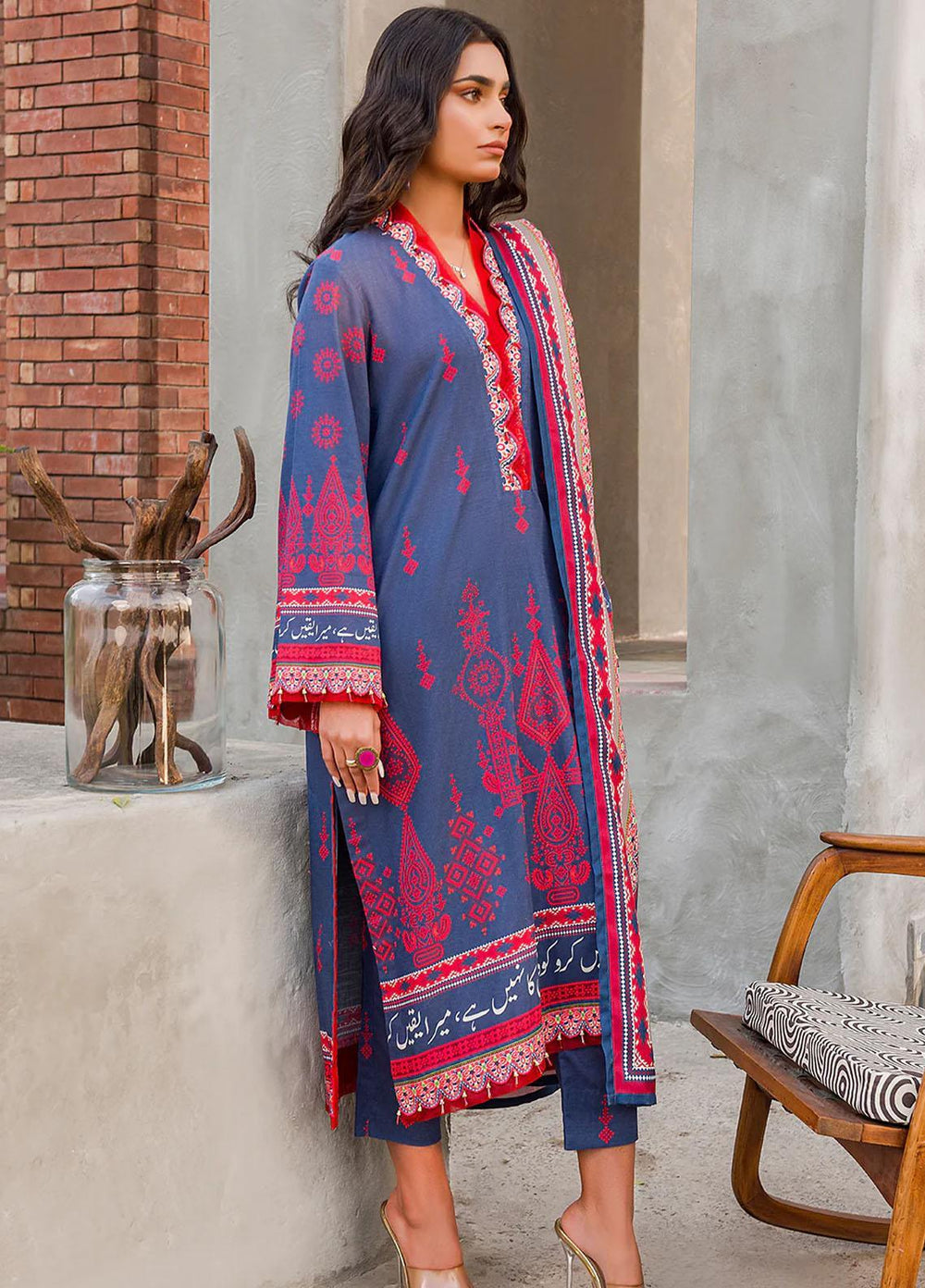 Meerak Printed Linen Suits Unstitched 3 Piece MRK24RZ Yakeen - Formal Collection