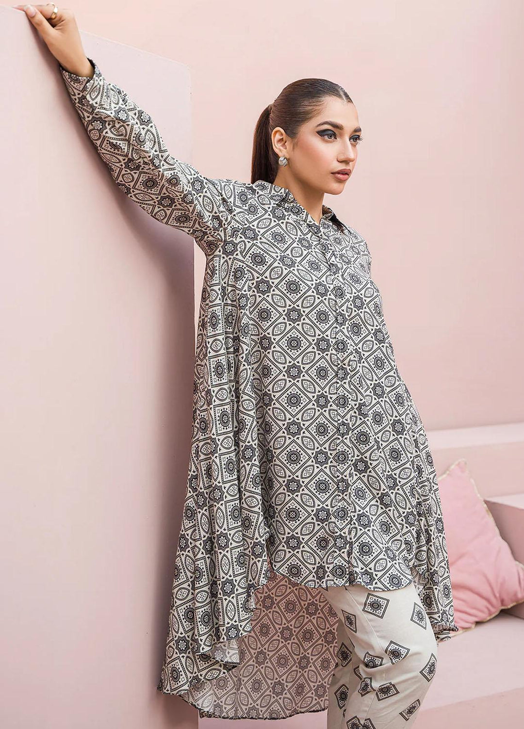 Meerak Printed Cambric Suits Unstitched 2 Piece MRK23SW Silhouette - Winter Collection