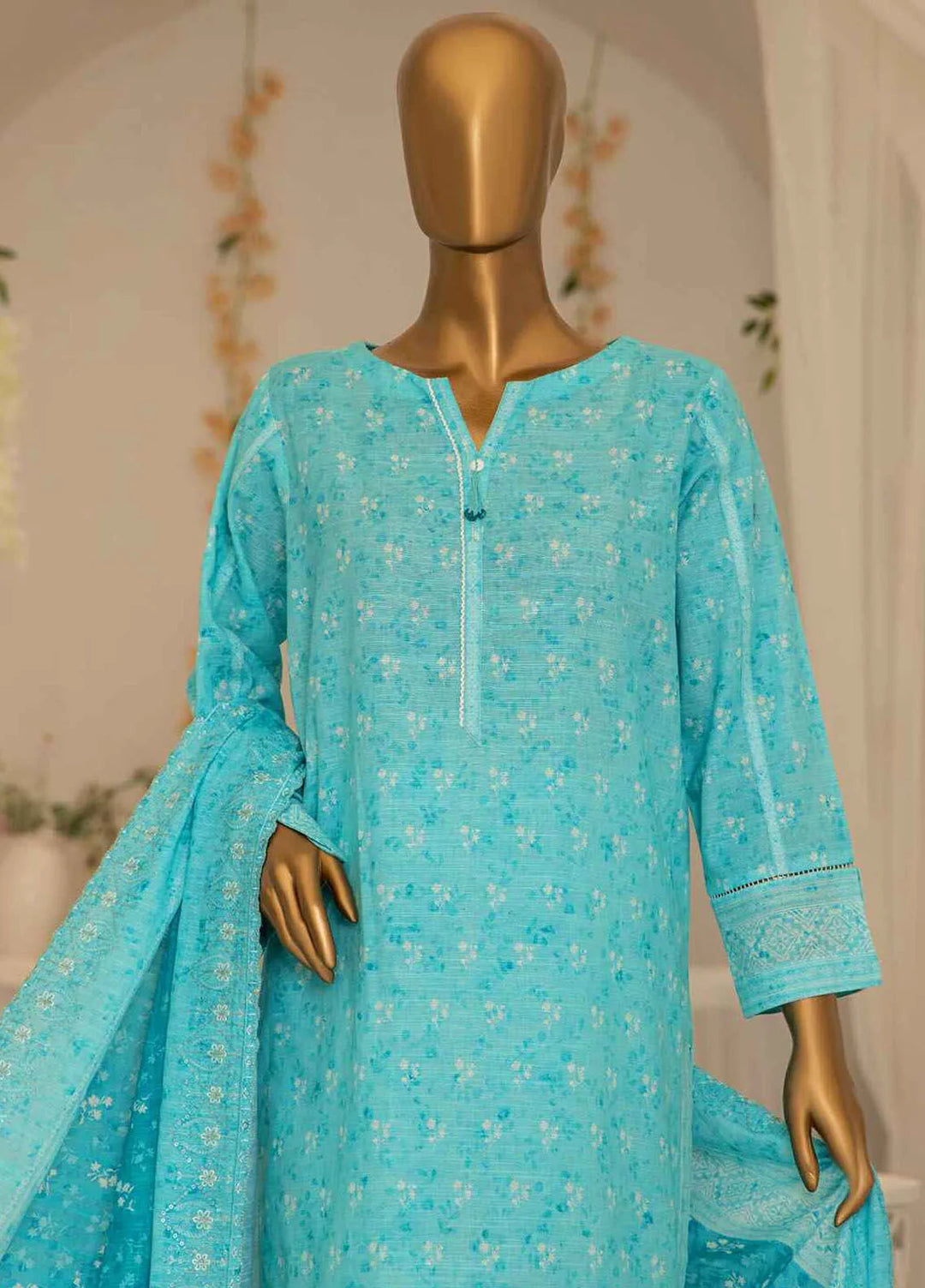Meeraki By Hz Textiles Embroidered Khaddar Suit Unstitched 3 Piece HZ24MK MKE-07 - Winter Collection