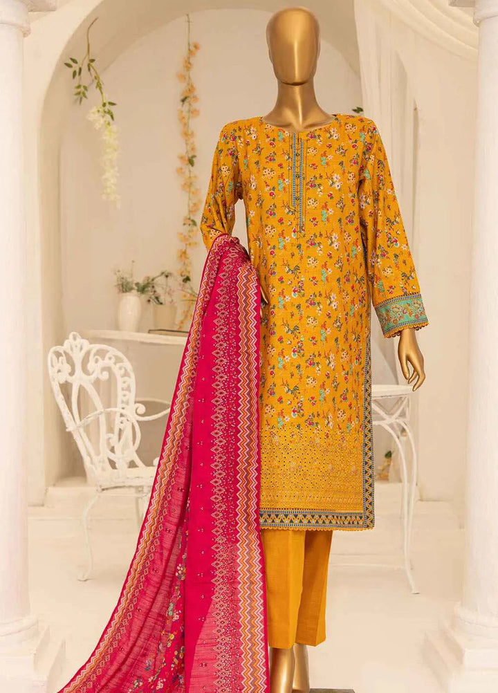 Meeraki By Hz Textiles Embroidered Khaddar Suit Unstitched 3 Piece HZ24MK MKE-18 - Winter Collection