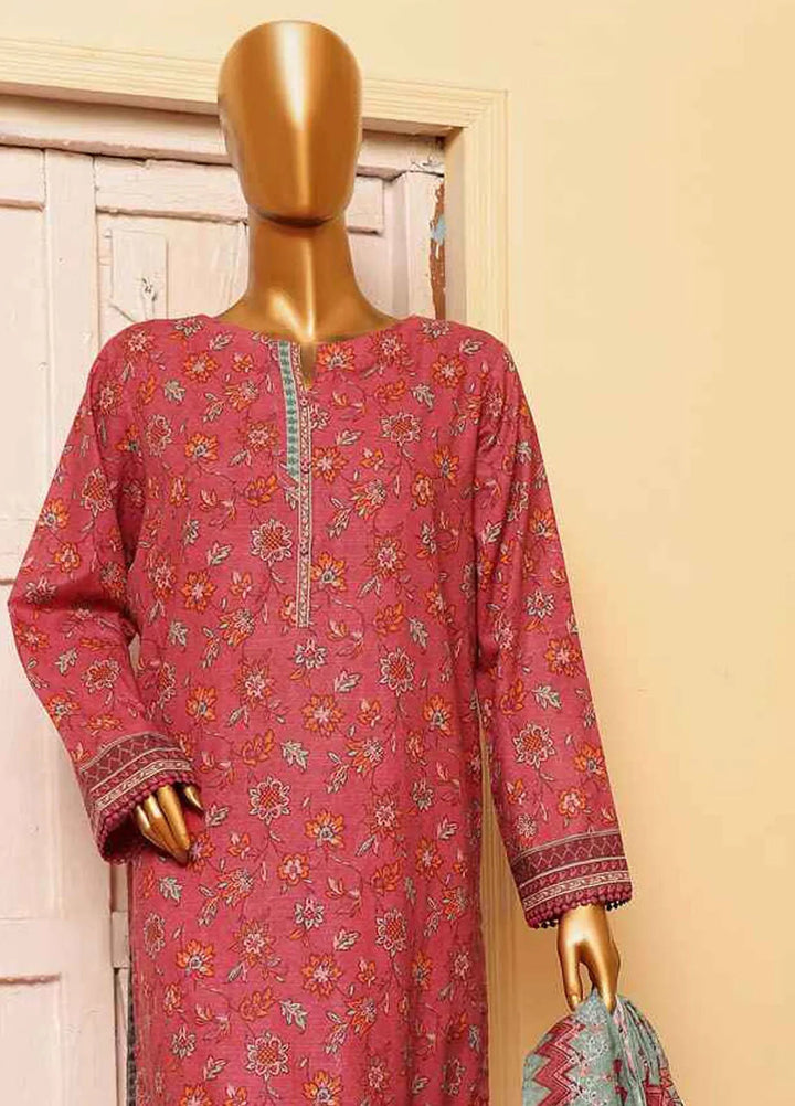 Meeraki By Hz Textiles Embroidered Khaddar Suit Unstitched 3 Piece HZ24MK MKE-19 - Winter Collection